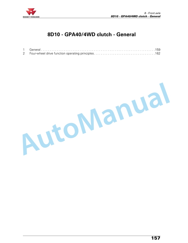 Massey Ferguson MF 7700 Series Tractors Workshop Service Manual ACT0009130-4