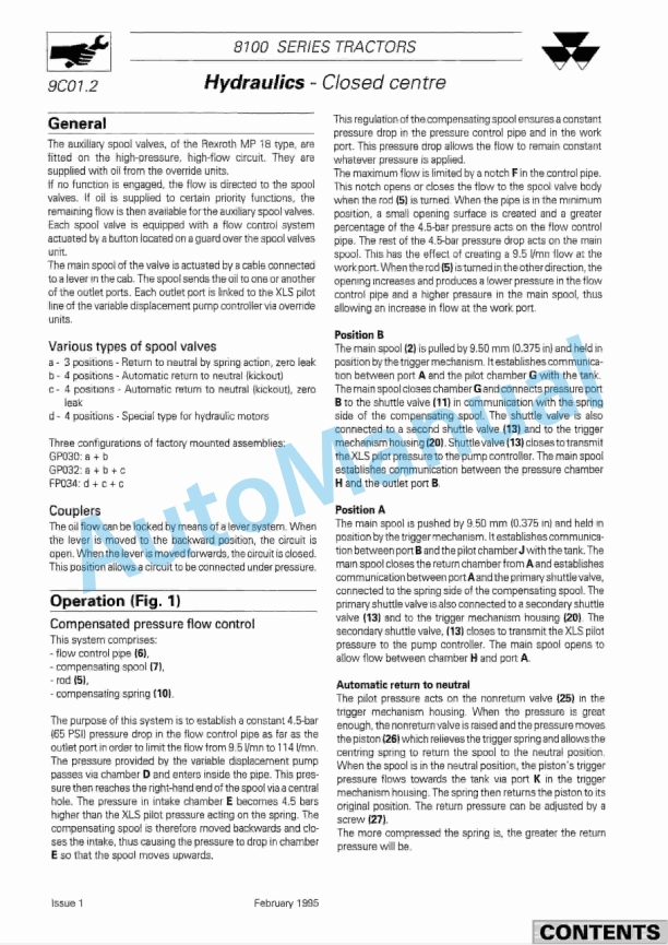 Massey Ferguson MF 8100 Series Tractors Workshop Service Manual-2