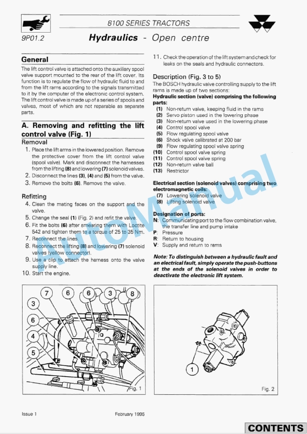 Massey Ferguson MF 8100 Series Tractors Workshop Service Manual-3