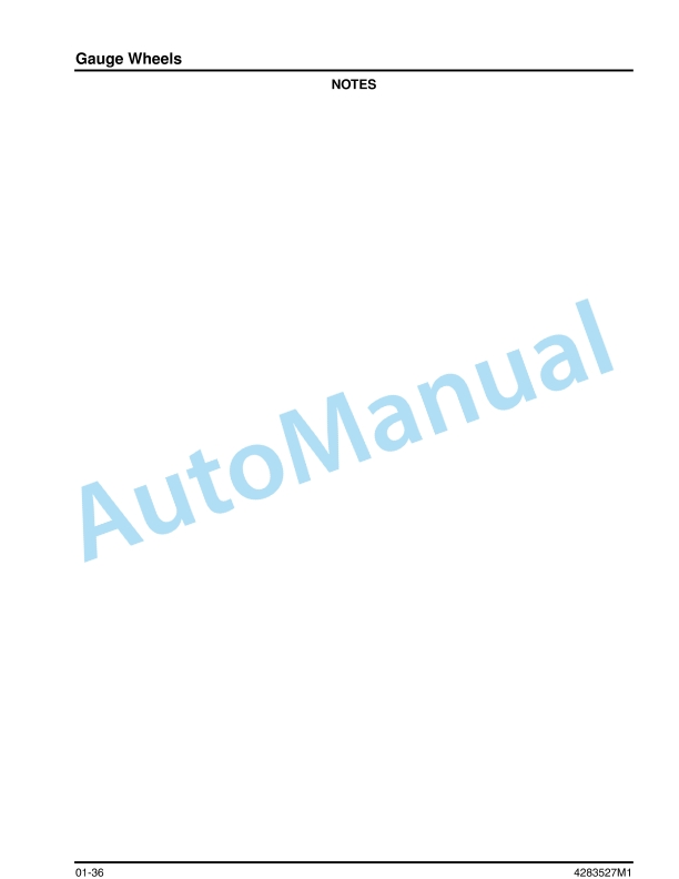 Massey Ferguson MF 9000 Series Planter Row Unit Service Manual 4283527M1-2