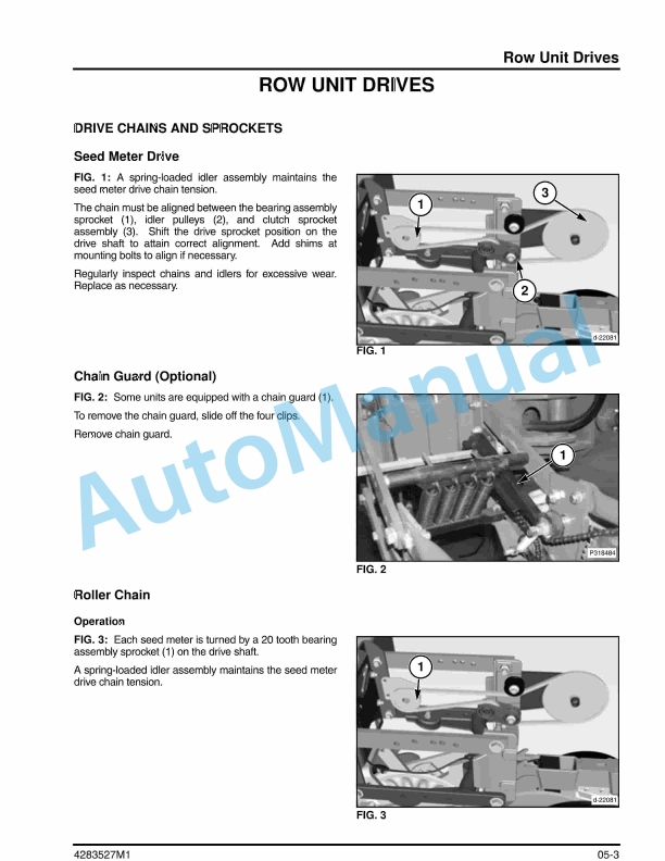 Massey Ferguson MF 9000 Series Planter Row Unit Service Manual 4283527M1-5