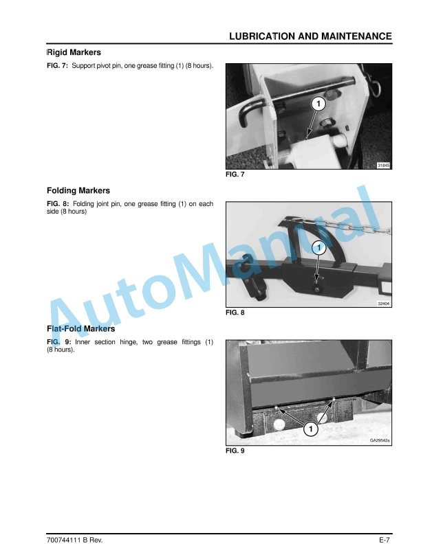 Massey Ferguson MF 9100 Series Planter Operators Manual 700744111B-3