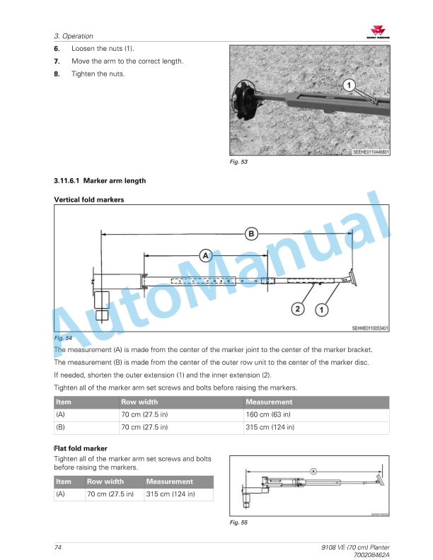 Massey Ferguson MF 9100 VE Series Planter Operators Manual 700208462A-2