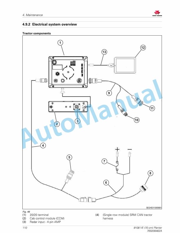 Massey Ferguson MF 9100 VE Series Planter Operators Manual 700208462A-4