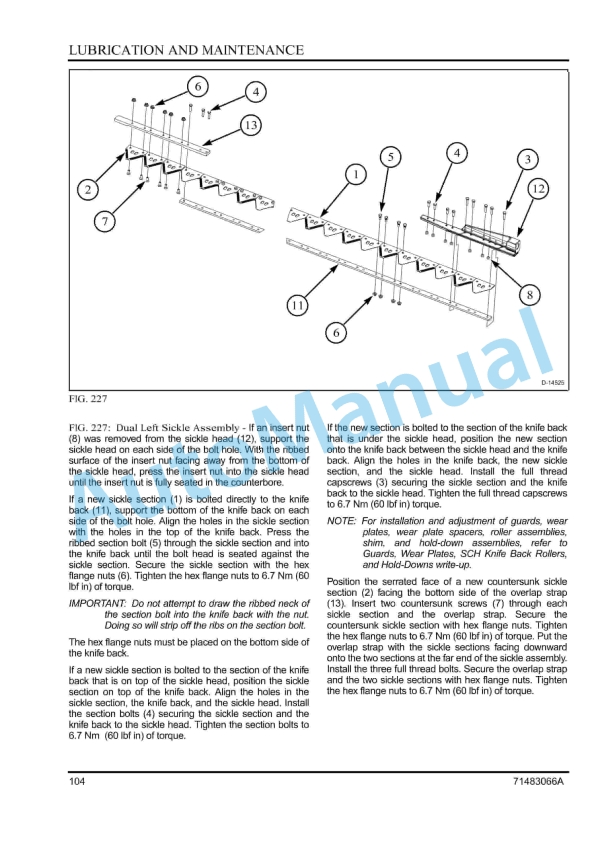 Massey Ferguson MF 9200 Series Draper Header Operators Manual 71483066A-3