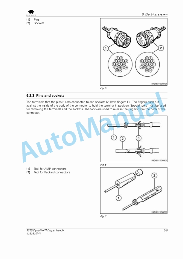 Massey Ferguson MF 9200 Series Draper Header Service Manual 4283620M1-4