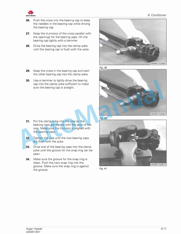 Massey Ferguson MF 9226, MF 9246 Auger Header Service Manual 4283613M1-5