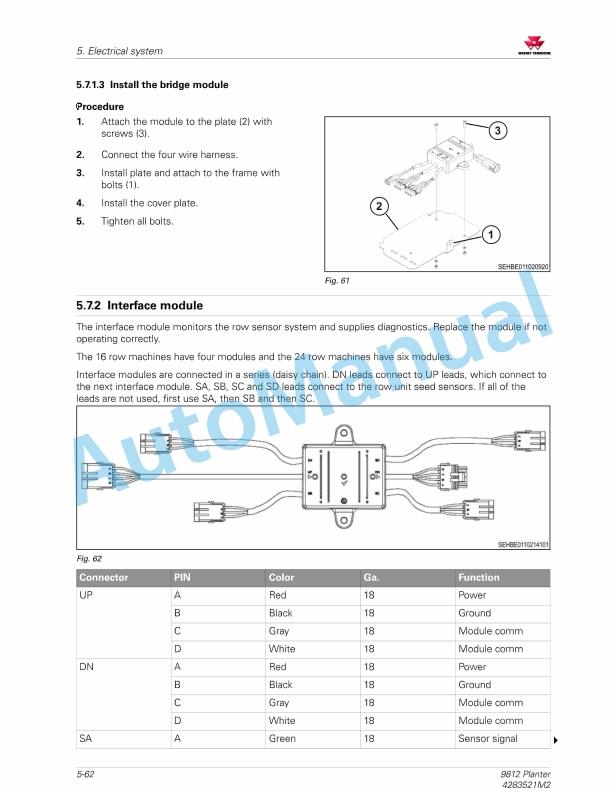 Massey Ferguson MF 9812 Planter Workshop Service Manual 4283521M2-2
