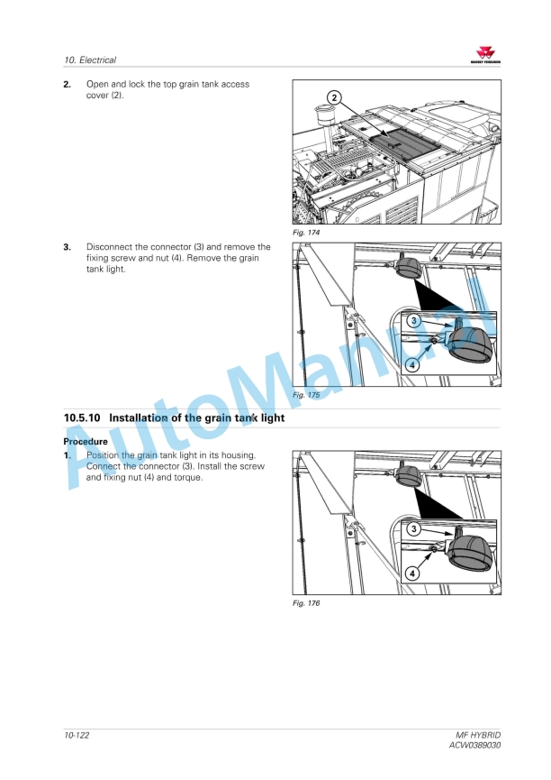 Massey Ferguson MF Hybrid Combine Workshop Service Manual ACW0389030 4 Massey Ferguson MF Hybrid Combine Workshop Service Manual ACW0389030 - Image 4