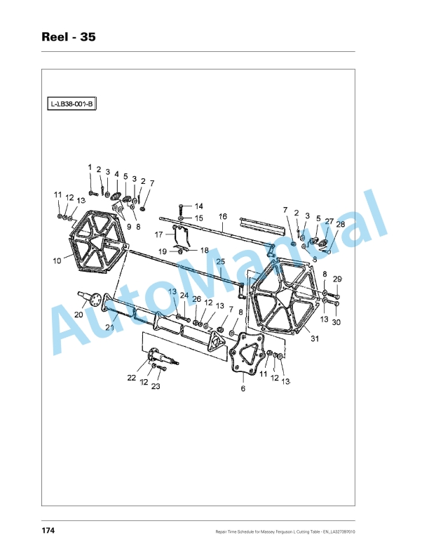 Massey Ferguson MF L Cutting Table Repair Time Schedule LA327393010-4