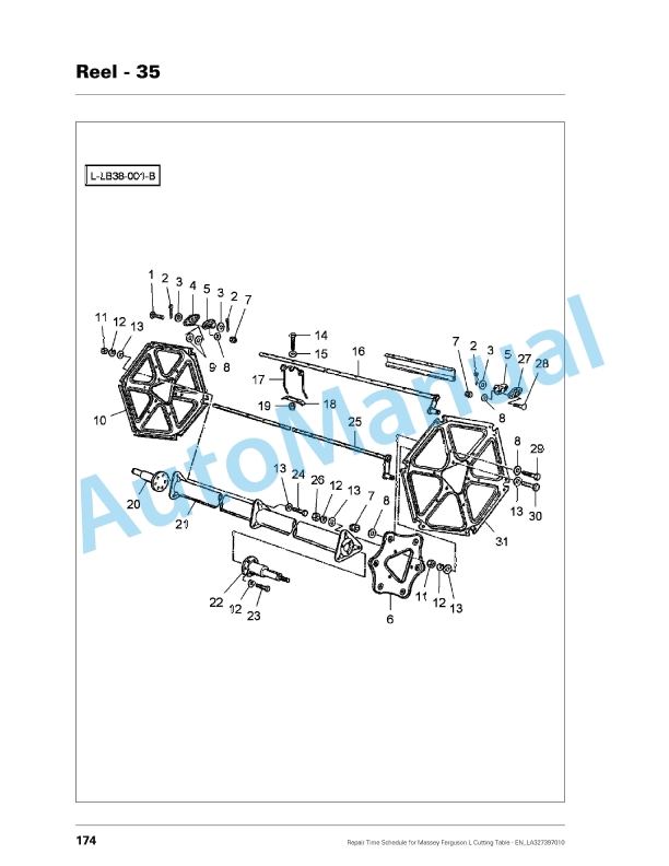Massey Ferguson MF L Cutting Table Repair Time Schedule LA327397010-4