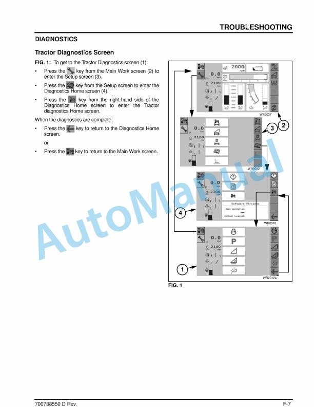 Massey Ferguson MF WR9700 Series Windrower Tractor Operators Manual 700738550-4