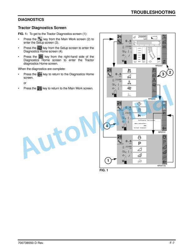 Massey Ferguson MF WR9700 Series Windrower Tractor Operators Manual 700738550D-4