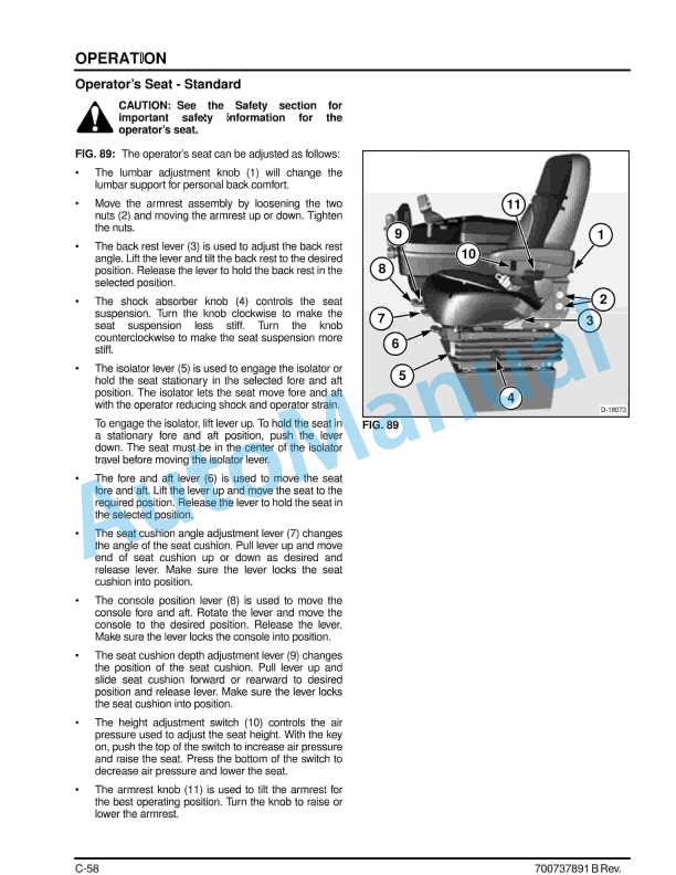 Massey Ferguson MF WR9725 Windrower Tractor Operators Manual 700737891-2