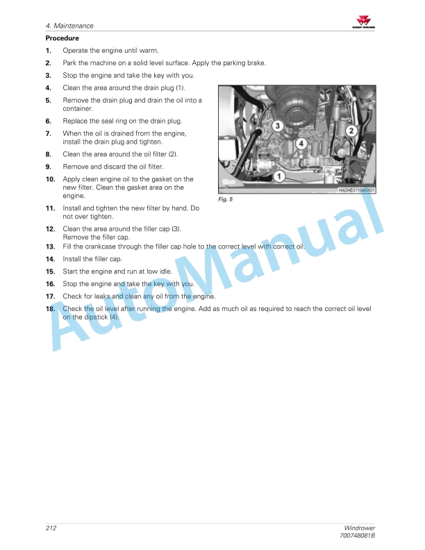 Massey Ferguson MF WR9800 Series Windrower Operators Manual 700748081B-3