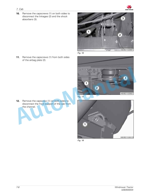Massey Ferguson MF WR9800 Series Windrower Tractor Service Manual 4283555M4 3 Massey Ferguson MF WR9800 Series Windrower Tractor Service Manual 4283555M4 - Image 3