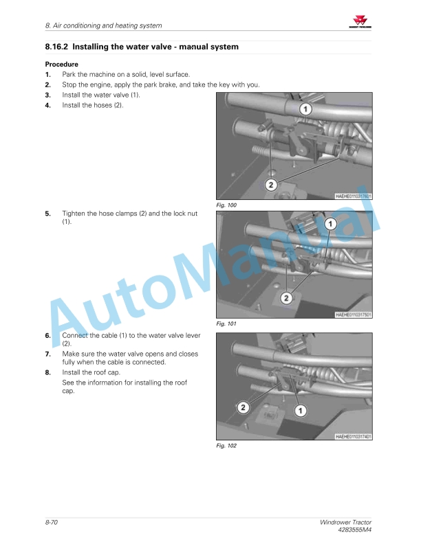 Massey Ferguson MF WR9800 Series Windrower Tractor Service Manual 4283555M4 4 Massey Ferguson MF WR9800 Series Windrower Tractor Service Manual 4283555M4 - Image 4