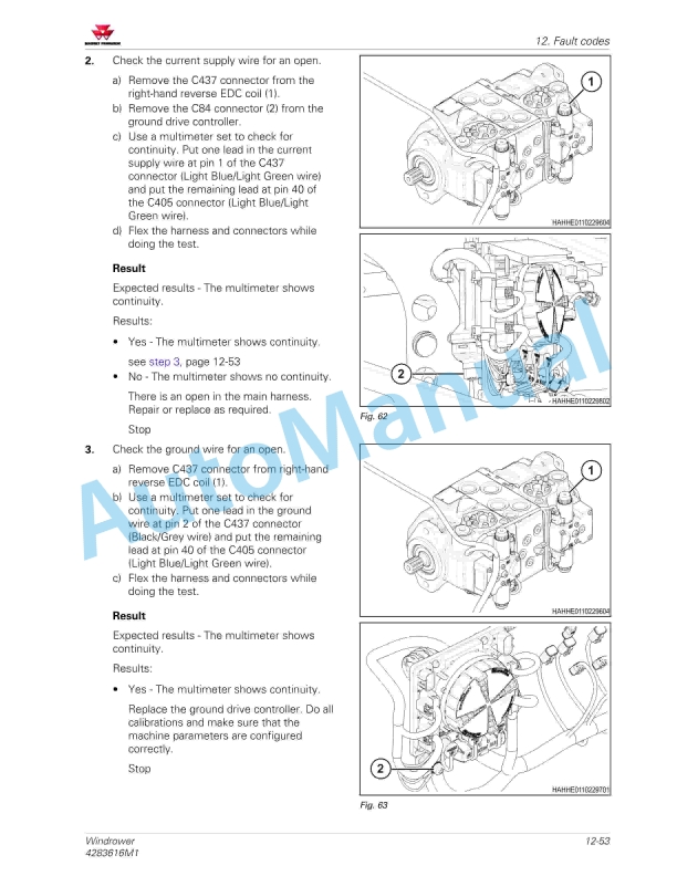 Massey Ferguson MF WR9900 Series Windrower Tractor Service Manual 4283616M1 2 Massey Ferguson MF WR9900 Series Windrower Tractor Service Manual 4283616M1 - Image 2