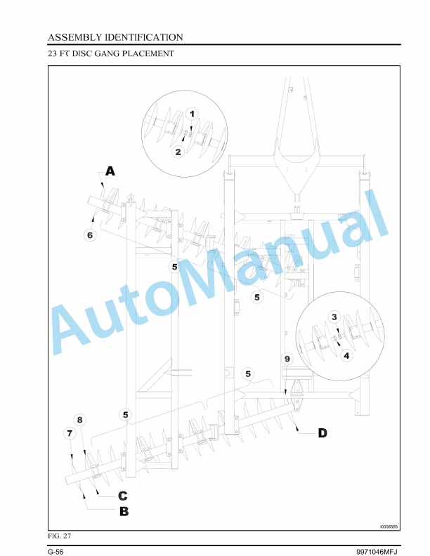 Massey Ferguson MF1000 Three Section Tandem Disc Operator Manual 9971046MFJ-3