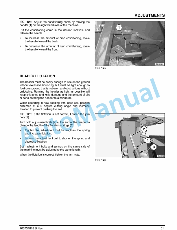 Massey Ferguson MF1363, MF1366 Rotary Disc Mower Operator Manual 700734818B-2