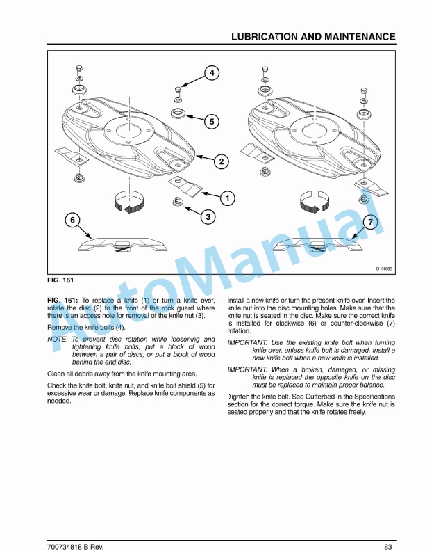 Massey Ferguson MF1363, MF1366 Rotary Disc Mower Operator Manual 700734818B-3