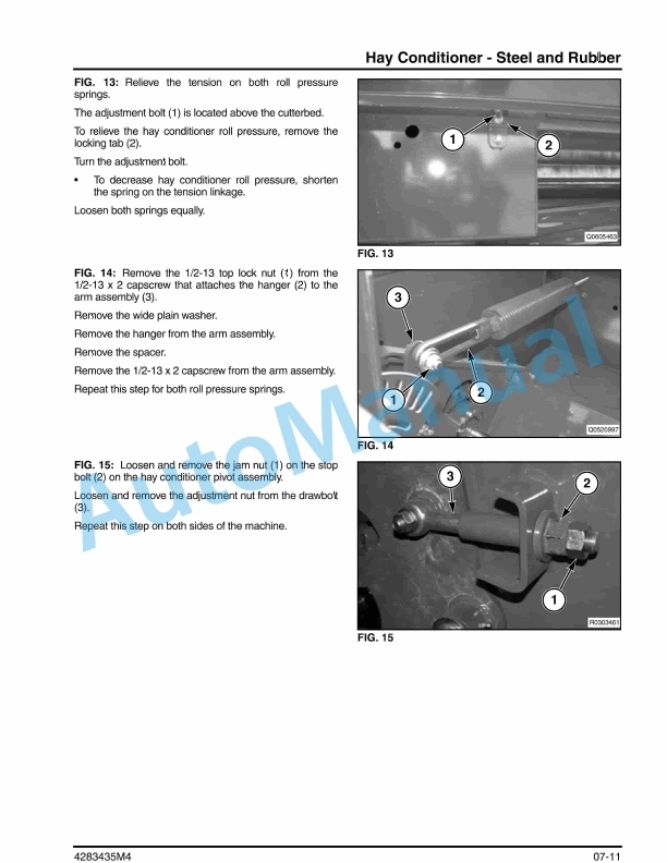 Massey Ferguson MF1363, MF1366 Rotary Disc Mower Service Manual 4283435M4-2