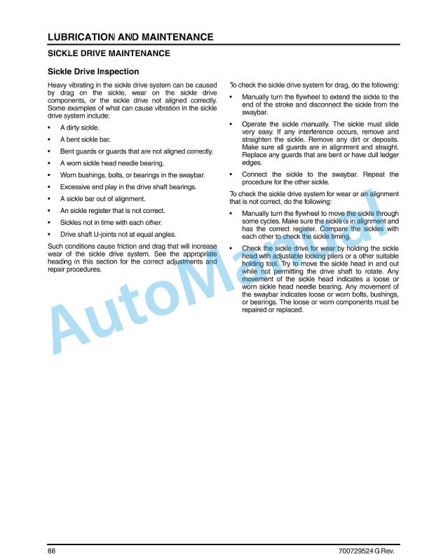 Massey Ferguson MF1474, MF1476 Center Pivot Mower Conditioner Operator Manual 700729524G-3