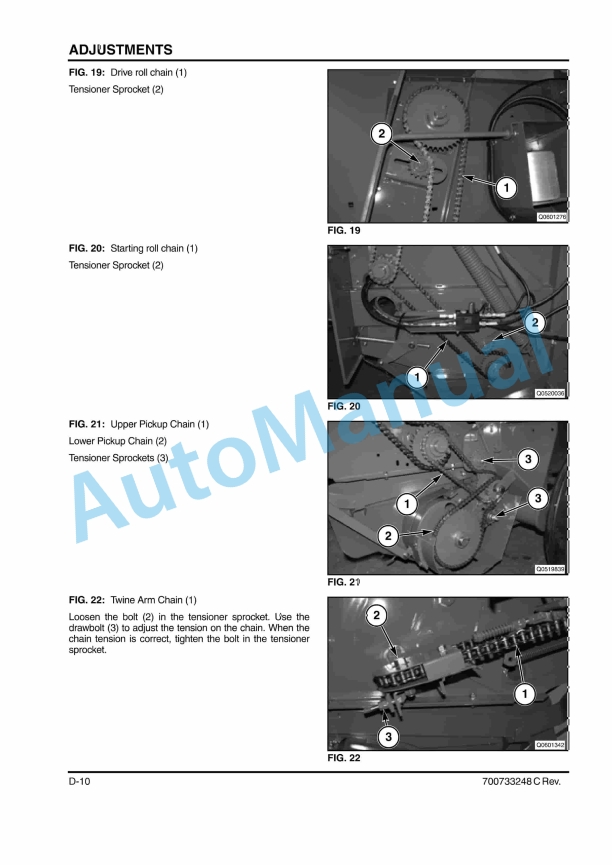 Massey Ferguson MF1745 Round Baler Operator Manual 700733248C-2