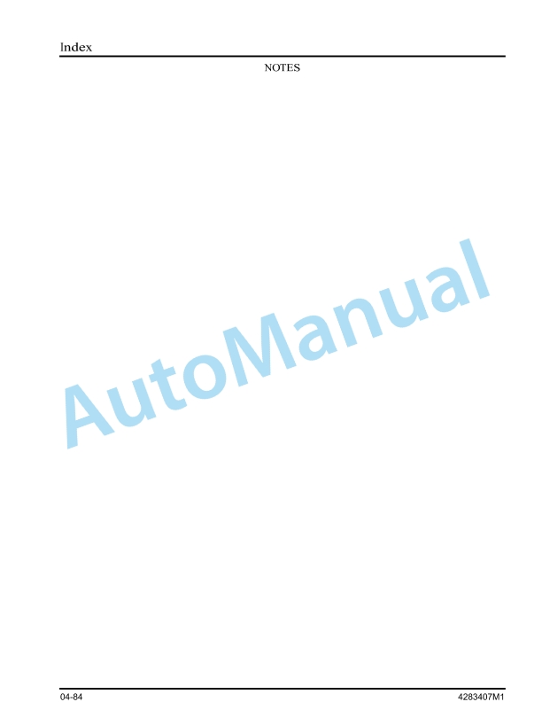 Massey Ferguson MF1745 Round Baler Service Manual 4283407M1-3