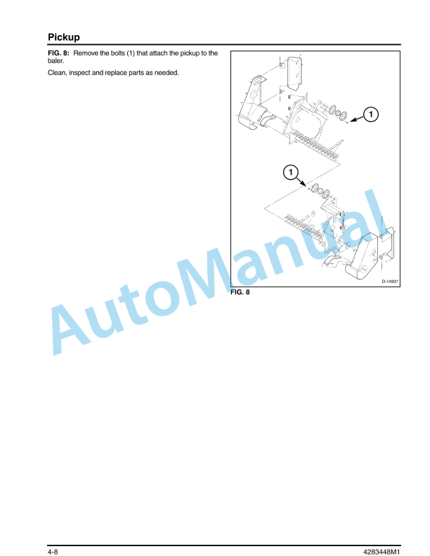 Massey Ferguson MF1841 Small Square Baler Service Manual 4283448M1-2