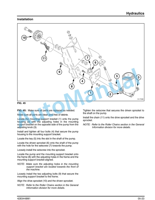 Massey Ferguson MF1841 Small Square Baler Service Manual 4283448M1-4