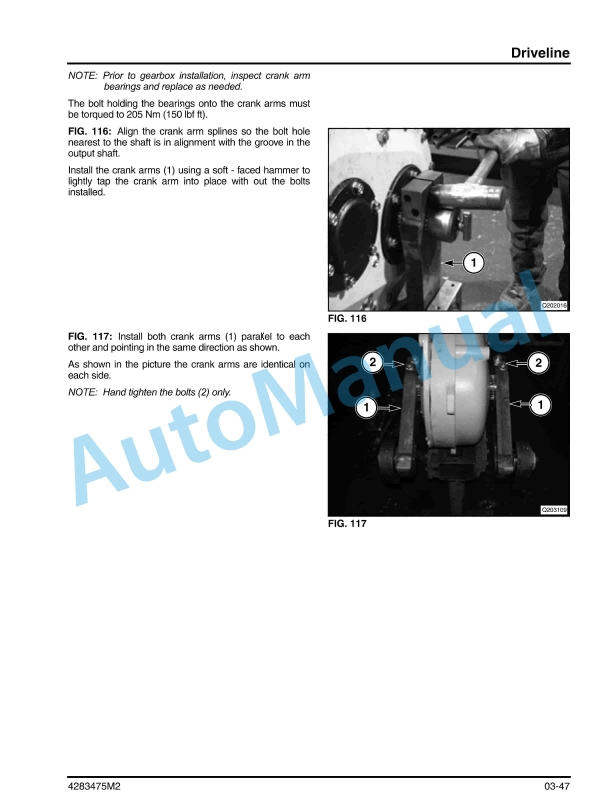 Massey Ferguson MF1844 Three String Baler Service Manual 4283475M2-2