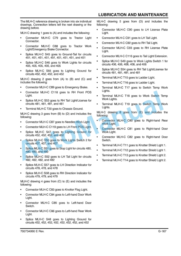 Massey Ferguson MF2100 Series Large Square Baler Operator Manual 700734990E-4
