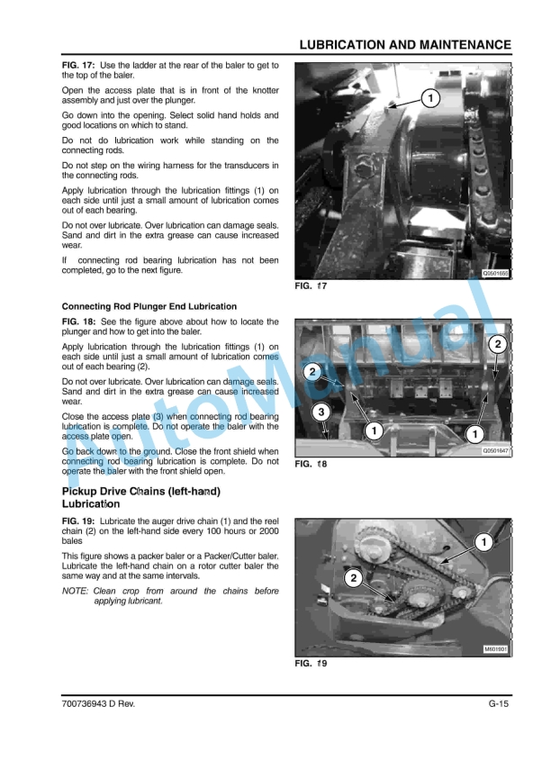 Massey Ferguson MF2100 Series Large Square Baler Operator Manual 700736943D-2