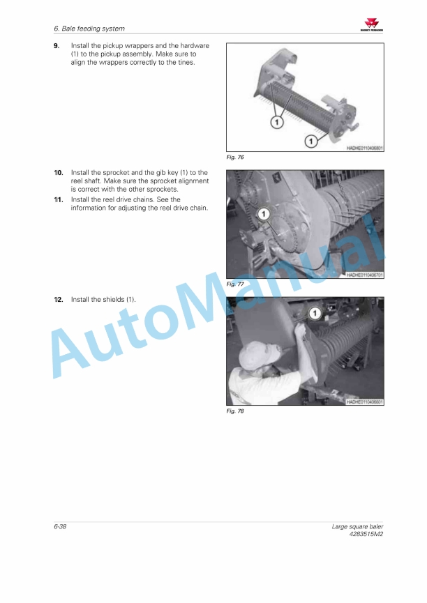 Massey Ferguson MF2200 Large Square Baler Service Manual 4283515M2-2