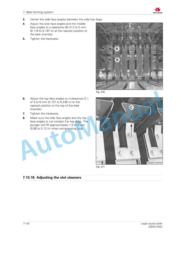 Massey Ferguson MF2200 Large Square Baler Service Manual 4283515M2-3