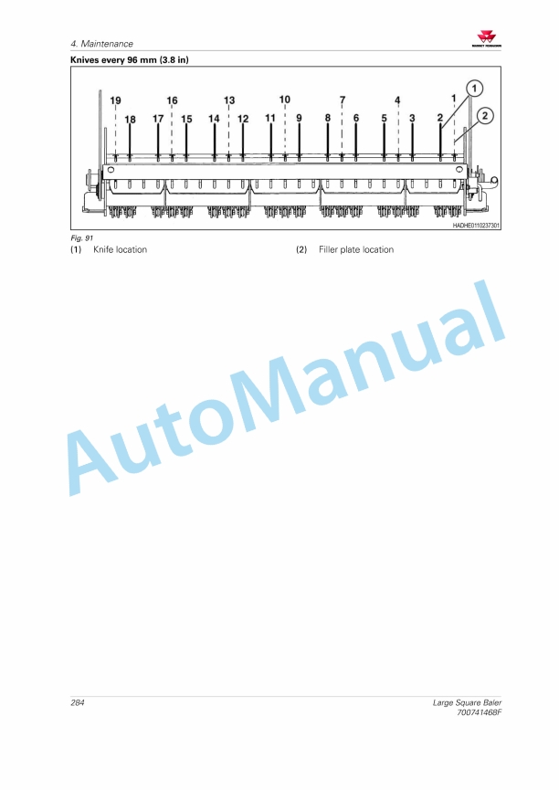 Massey Ferguson MF2200 Series Large Square Baler Operators Manual 700741468F-3