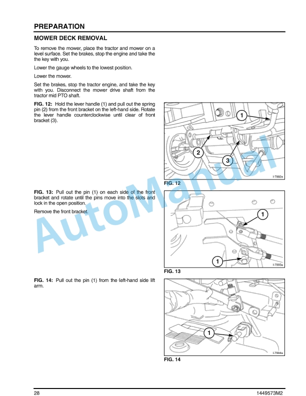 Massey Ferguson MF2315 Mulching Mower Operator Manual 1449573M2-2