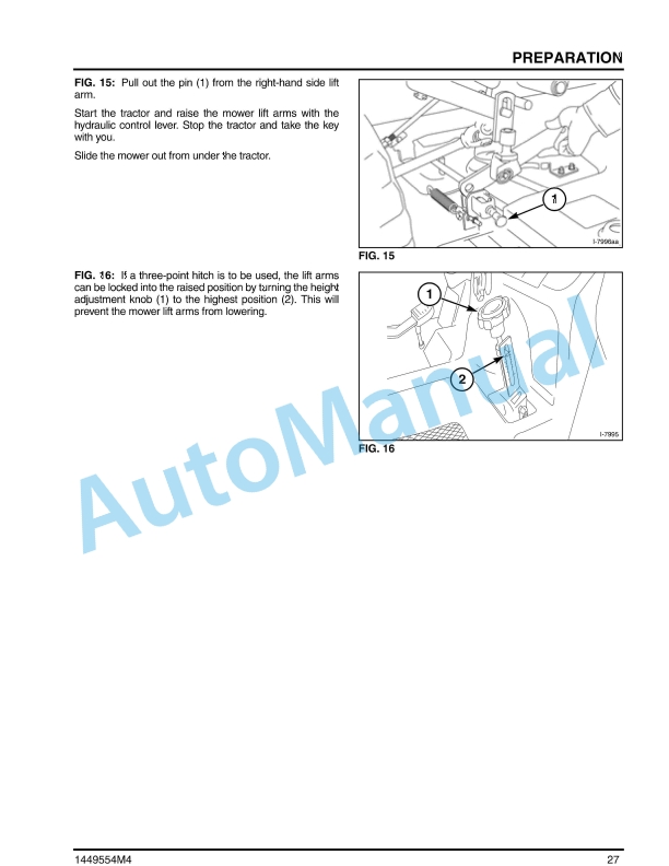 Massey Ferguson MF2320, MF2325 Mower Operator Manual 1449554M4-2