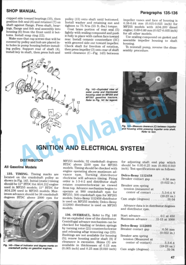 Massey Ferguson MF255, MF265, MF270, MF275, MF290 Shop Manual-2