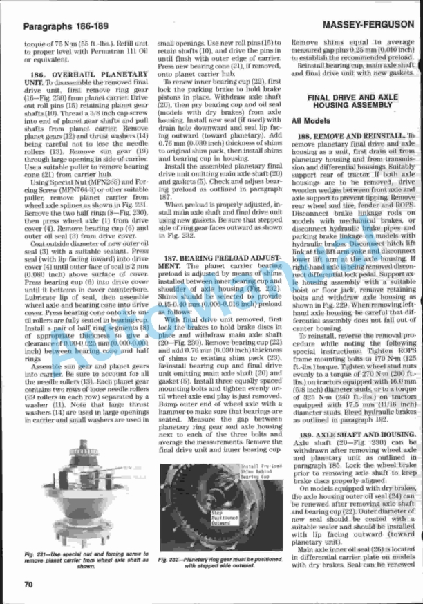 Massey Ferguson MF255, MF265, MF270, MF275, MF290 Shop Manual-4