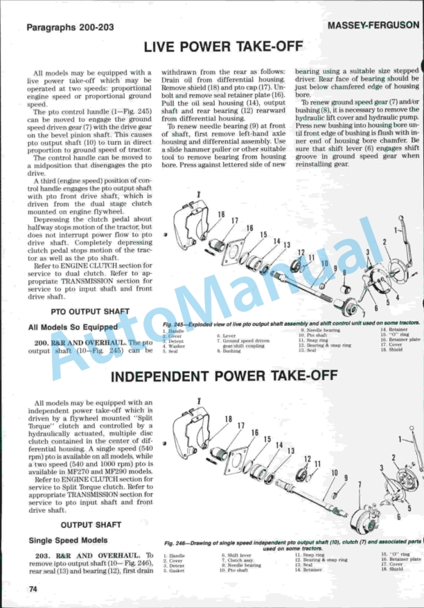 Massey Ferguson MF255, MF265, MF270, MF275, MF290 Shop Manual-5