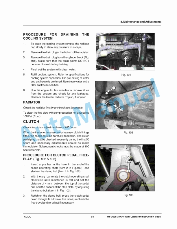 Massey Ferguson MF2635 Tractor Operator Manual-3