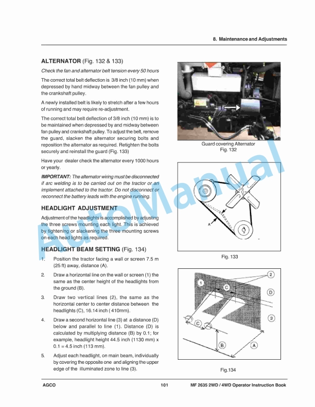 Massey Ferguson MF2635 Tractor Operator Manual-5