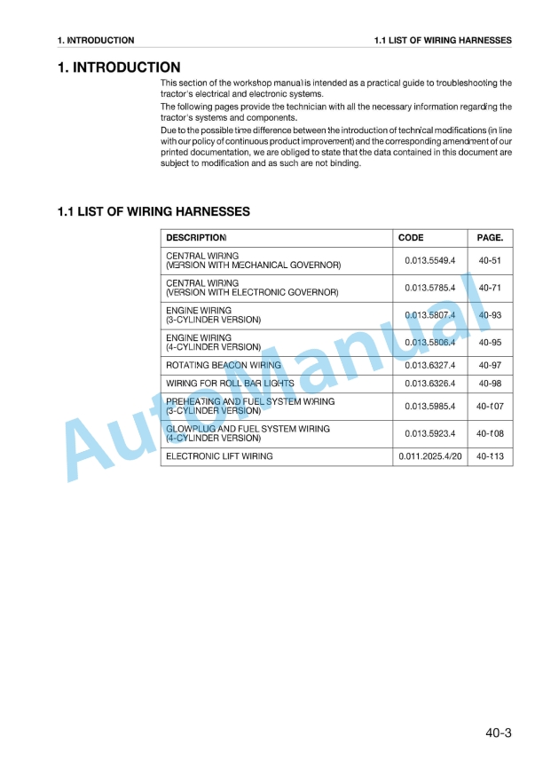 Massey Ferguson MF3400F Workshop Manual 1857664M1-5