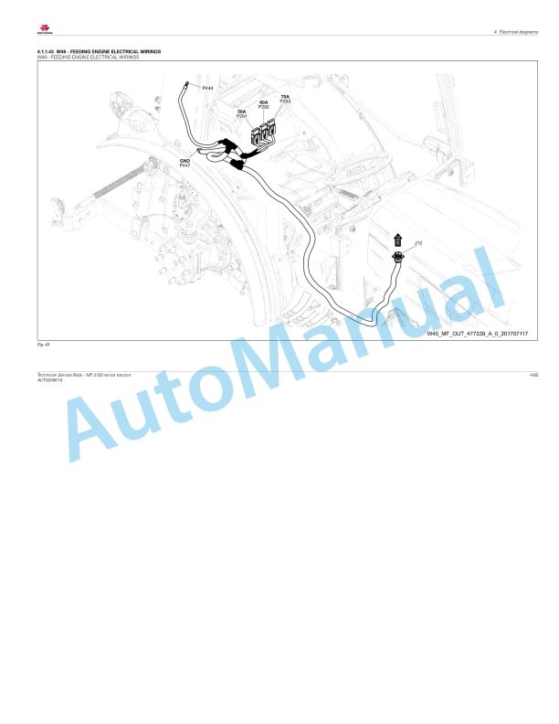 Massey Ferguson MF3700 VSFGEW Series Tractors Technician Service Book ACT004661A-4