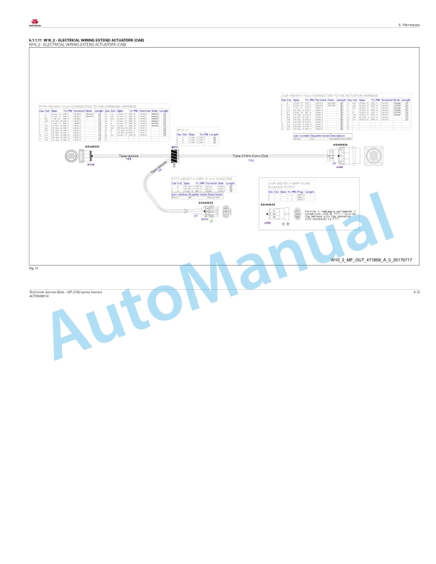 Massey Ferguson MF3700 VSFGEW Series Tractors Technician Service Book ACT004661A-5