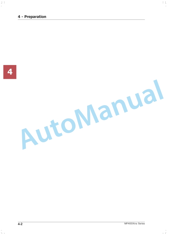 Massey Ferguson MF400 Xtra Tractors Operators Manual 6280530M1-3