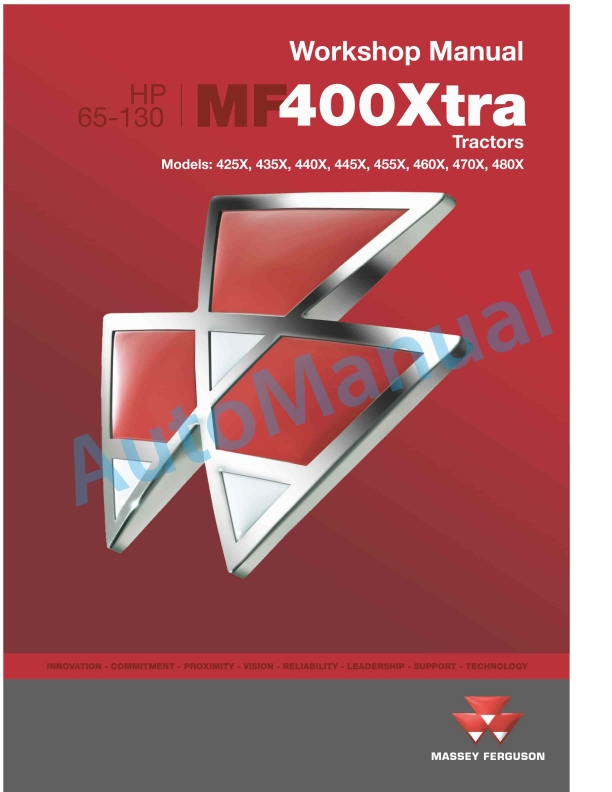 Massey Ferguson MF400 Xtra Tractors Workshop Manual 1 Massey Ferguson MF400 Xtra Tractors Workshop Manual