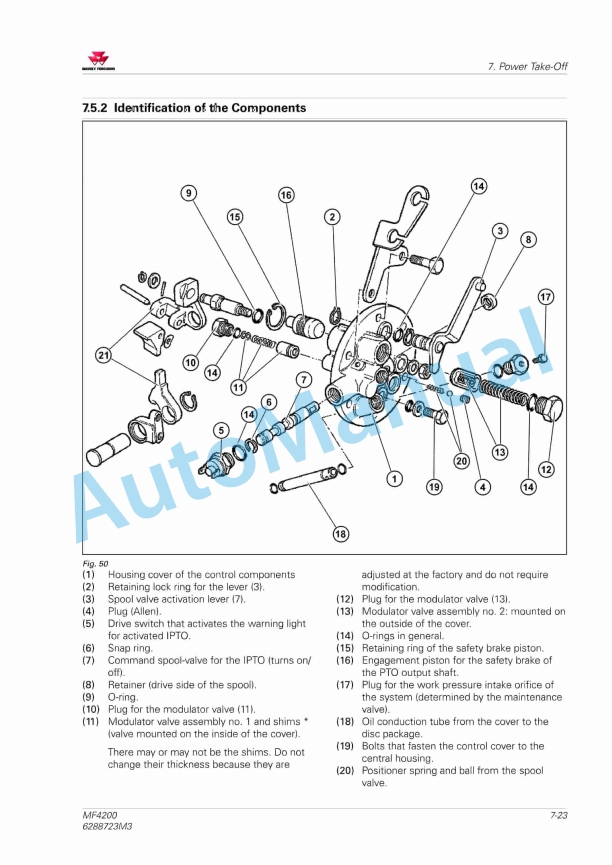 Massey Ferguson MF4200 Series Workshop Service Manual 6288723M3-2